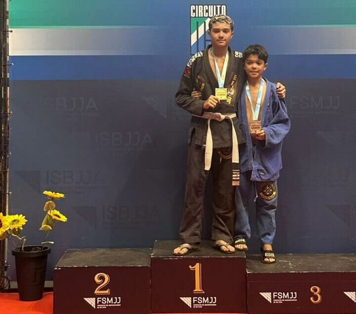 Imagem de compartilhamento para o artigo Irmãos de Costa Rica conquistam 1º e 3º lugar no Campeonato Brasileiro de Jiu-Jitsu Centro-Oeste da MS Todo dia
